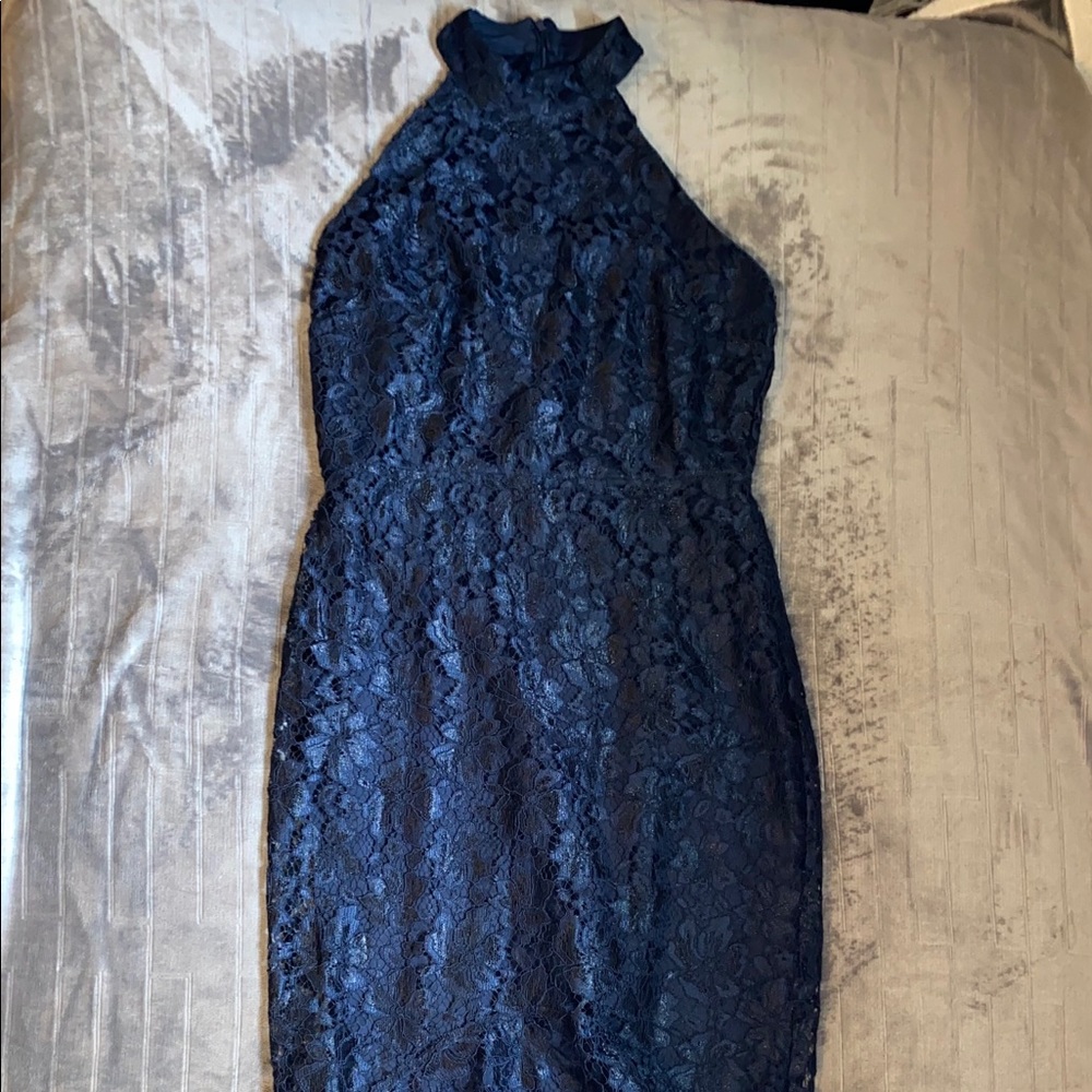 Navy Blue Mermaid Style Dress